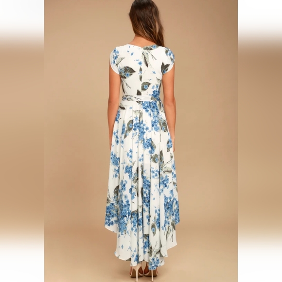 Lulus French counrty side white and blue floral dress - Picture 3 of 6